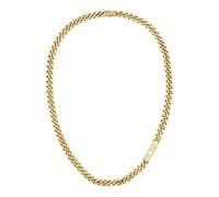 BOSS Halskette im Panzerketten-Design aus goldfarbenem Edelstahl mit Logo-Element - Style KASSY, HB1580770 Goldfarben ONESI