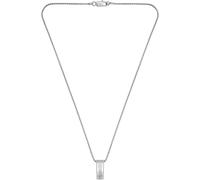 BOSS Silberfarbene Halskette mit Anhänger in Streifenoptik - Style BROOKS, HB1580833 Silberfarben ONESI