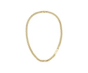 BOSS Halskette im Panzerketten-Design aus goldfarbenem Edelstahl mit Logo-Element - Style KASSY, HB1580770 Goldfarben ONESI
