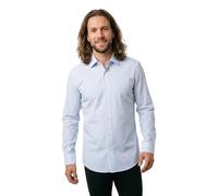 BOSS Slim-Fit Hemd aus Baumwoll-Mix mit Popeline-Struktur und Streifen-Dessin - Style P-HANK-K-261, 50561595 Hellblau 42