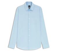 BOSS Slim-Fit Hemd aus elastischer Baumwoll-Popeline mit bügelleichtem Finish - Style H-HANK-K-C3-261, 50555668 Hellblau 40