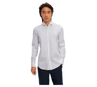 Hugo Boss Hemd Hank Slim Fit Spread Langarm Weiß Größe 43