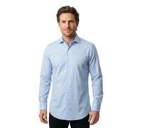 BOSS Slim-Fit Popeline-Hemd aus bügelleichtem Baumwoll-Mix - Style P-HANK-spread-C1-222, 50479915 Hellblau 44L