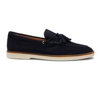 BOSS Loafer aus Veloursleder mit Quasten - Style Hedley_Loaf_sdts, 50568771 Dunkelblau 43