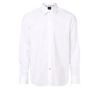 BOSS Regular Fit Hemd weiss, Einfarbig