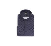 BOSS Bedrucktes Slim-Fit Hemd aus Performance-Stretch-Gewebe - Style P-HANK-kent-C1-222, 50567195 Blau gemustert 39