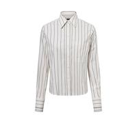 BOSS Regular-Fit Bluse aus gestreifter Stretch-Baumwolle - Style Brielle_1_Monday, 50531519 Weiß gemustert 36