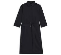 BOSS Hemdblusenkleid aus elastischer Baumwolle mit Gürtel - Style Daliri1, 50496976 Dunkelblau 40