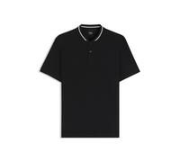 BOSS Henley-Poloshirt aus Baumwoll-Piqué - Style C-Pratt 40, 50559855 Schwarz M