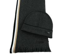 Boss Herren Henzo Geschenk-Set mit Schal und Mütze, Grau