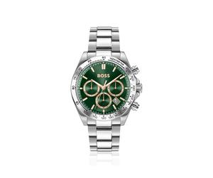 BOSS HERO 2.0 Chronograph mit grünem Zifferblatt und Edelstahlarmband - Style HERO 2.0, 58564951 Silberfarben ONESI