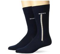 BOSS Herren 2 Pack Iconic Stripe Design Combed Cotton Lässige Socken, Kapitän Marineblau, 39-47 EU