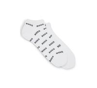 BOSS Zweier-Pack knöchellange Socken mit Branding - Style 2P AS Allover CC, 50511423 Weiß 39-42
