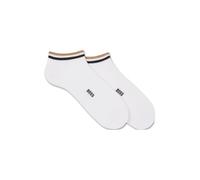 BOSS Sneakersocken 2P AS Uni stripe CC – 2er-Pack, Baumwollmischung, Signature-Streifen Weiß 43-46