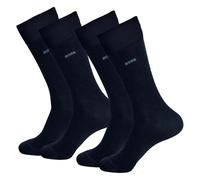 Businesssocken BOSS "2P RS Bamboo 1027", Herren, Gr. 43-46, blau (dunkelblau 401), Viskose, unifarben, elastisch, Socken, mit Strickbündchen (13826163-43) dunkelblau 401