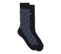 BOSS Mittelhohe Socken aus Baumwoll-Mix im Zweier-Pack - Style 2P RS Monogram CC, 50515141 Blau 39-42