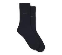 BOSS Herren 2P RS Uni CC Zweierpack mittelhohe Socken aus Baumwoll-Mix Dunkelblau 39-42