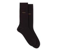 BOSS Herren 2P RS Uni CC Zweierpack mittelhohe Socken aus Baumwoll-Mix Dunkelbraun 47-50