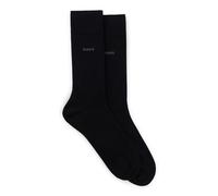 Businesssocken BOSS "2P RS Uni CC", Herren, Gr. 43-46, schwarz (schwarz 001), Baumwollmischung, unifarben, normal, Socken, mit Markenlogo (85826439-43) schwarz 001