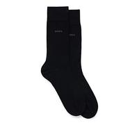 BOSS Mittelhohe Socken aus elastischem Baumwoll-Mix im Zweier-Pack - Style 2P RS Uni CC, 50469848 Schwarz 47-50
