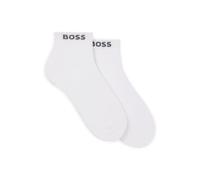 Sneakersocken BOSS, Herren, Gr. 43-46, weiß, Baumwollmischung, unifarben, elastisch, Socken Sneakersocken, mit eingenähtem Markenschriftzug (69335647-43) weiß