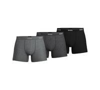 BOSS Herren 3er-Pack Boxershorts aus Baumwolle Retroshorts, Mehrfarbig, Grau/Anthrazit/Schwarz, Small