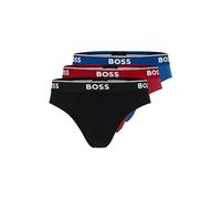 BOSS Herren 3er-Pack Klassische Stretch-Slips mit Normaler Passform Slip, Rot/Marineblau/Schwarz, Large
