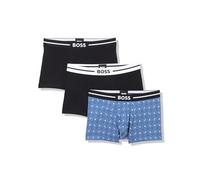 BOSS Herren 3er-Pack Multi-Design Bold Logo Trunks Badehose, Bijou Blue/Black/Black, Small