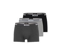 BOSS Herren 3er-Pack Shorts aus Stretch-Baumwolle, Normale Passform Badehose, Grau/Anthrazit/Schwarz, Large