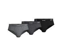 BOSS Herren 3er-Pack Slips aus Reiner Baumwolle Slip, Anthrazit/Schwarz/Dunkelgrau, X-Large