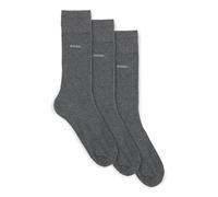 BOSS Herren Socken, 3er Pack - Finest Soft Cotton, Threepack RS Uni CC Grau 43-46