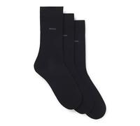 BOSS Dreier-Pack mittelhohe Socken aus Stretch-Gewebe - Style 3P RS Uni CC, 50469839 Dunkelblau 47-50