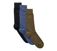BOSS Herren 3P RS Uni Colors CC Mittelhohe Socken aus Baumwoll-Mix im Dreier-Pack