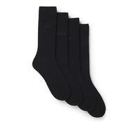 Socken BOSS "4PRSGiftset IconicCC", Damen, Gr. 40-46, schwarz 001, Baumwollmischung, unifarben, normal, Socken, Neuheit, verstärkte Zehen- und Fersenpartie (19196139-40) schwarz 001