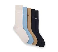 BOSS Herren 5P RS Uni CC Mittelhohe Socken aus Baumwoll-Mix im Fünferpack