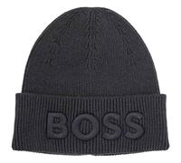 BOSS Herren Afox Mütze aus Baumwolle und Wolle mit Logo-Stickerei