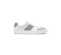 BOSS Sneakers aus genarbtem Kunstleder mit Besätzen aus echtem Leder - Style Aiden_Tenn_sdgpupn, 50567760 Hellgrau 42