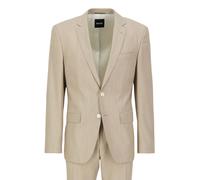 BOSS Herren Anzug mit Schurwolle H-HUGE Slim Fit, beige, Gr. 56