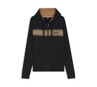 BOSS Herren Authentic Jacket H Hoodie aus Baumwoll-Terry mit Reißverschluss und Dégradé-Streifen Schwarz001 XXL