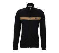 BOSS Herren Authentic Jacket Z Jacke aus Bio-Baumwolle mit Reißverschluss, Logo und Streifen