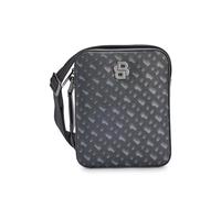 BOSS Herren B ICON Reporter-Tasche mit Monogramm-Muster und Signature-Details aus Metall Dunkelgrau Stck