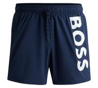 BOSS Herren Octopus Schnell trocknende Badeshorts mit vertikalem Logo-Print Dunkelblau XXL