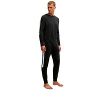 BOSS Herren Balance Long Set Pyjama aus Baumwoll-Mix mit kontrastfarbenen Einsätzen Schwarz001 XL
