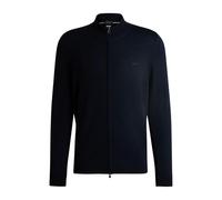 BOSS Herren Balonso-L Cardigan aus Schurwolle mit Reißverschluss und Logo-Stickerei