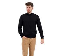 BOSS Cardigan aus Schurwolle mit Reißverschluss und Logo-Stickerei - Style Balonso-L, 50476347 Schwarz L