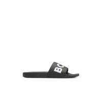 Hugo Boss Badesandalen Aryeh Slid Npvlg In Italien gefertigt großes Logo Schwarz Größe 41