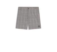 BOSS Herren Beach to Badeshorts mit feinem Print und Logo-Aufnäher Schwarz001 XL
