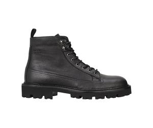 BOSS Herren Boots - Julyo Halb grhk, Schnürstiefel, gefüttert, Echtleder 41 Schwarz