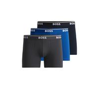 BOSS Herren Boxer Briefs, 3er Pack, New - Open Blue487, S