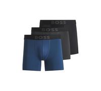 BOSS Herren BoxerBr 3P Active Active Dreierpack eng anliegende Boxershorts aus Mikrofaser mit Mesh-Einsätzen
